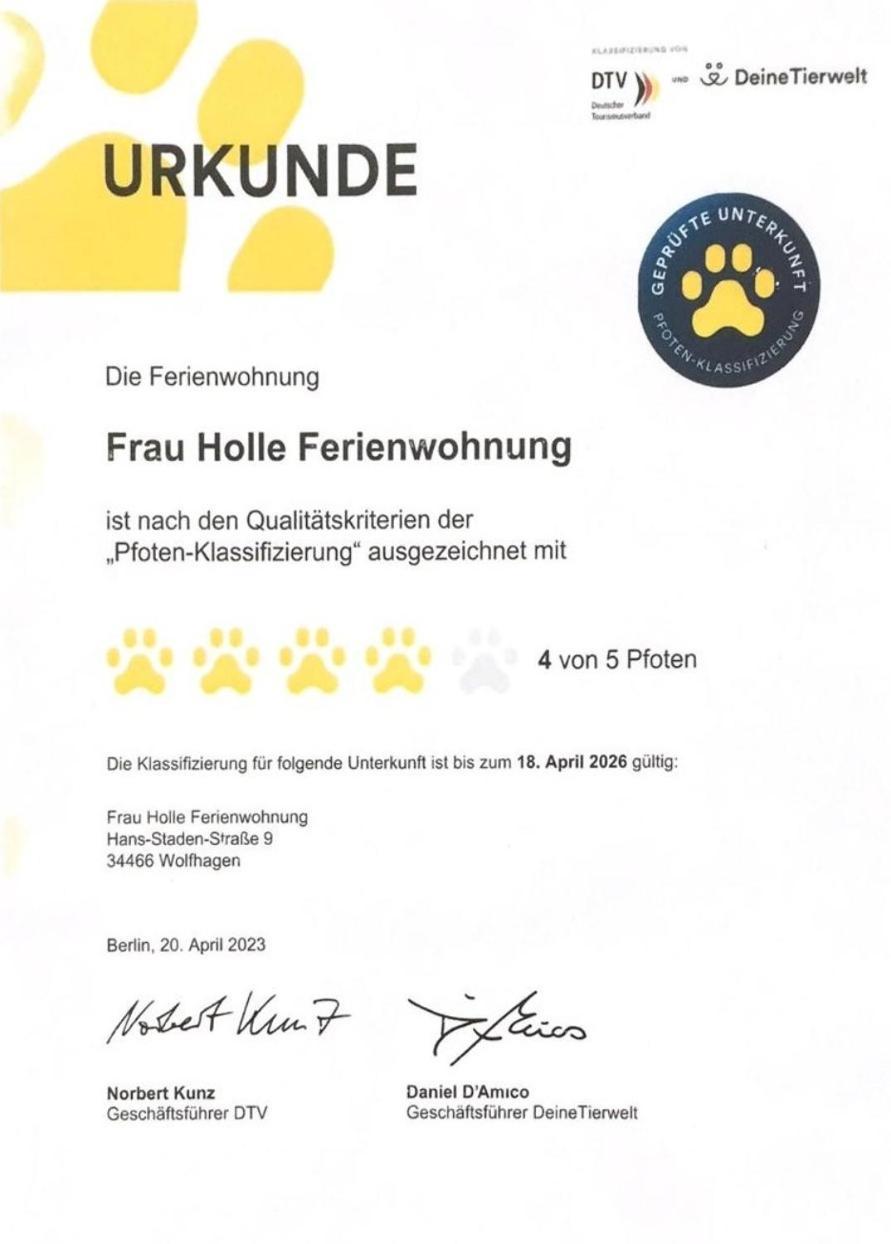 Frau Holle Apartment Wolfhagen Ngoại thất bức ảnh